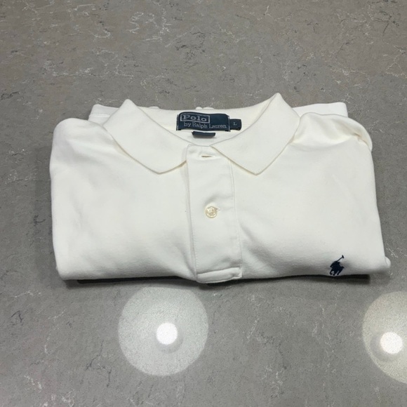 Polo by Ralph Lauren Men's White Polo Shirt Size L - Picture 8 of 10